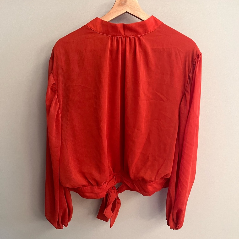 Elegant Red/Orange Women's Open Back Top size‎ XXL